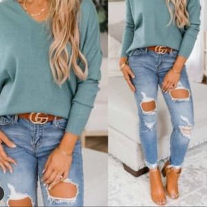 SOLD Pink Lily Distressed Jeans